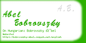abel bobrovszky business card